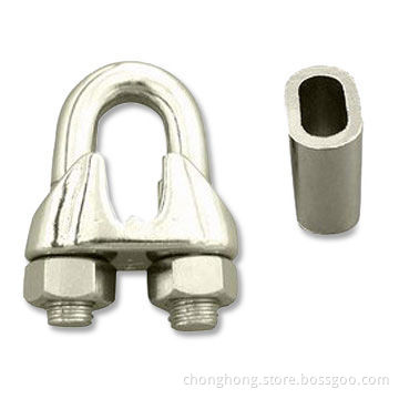Wire Rope Clips, Made of Carbon Steel, Stainless Steel (AISI304 or AISI316) Material